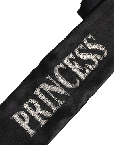 Dolce &amp; Gabbana Zwarte Prinses Fantasy Gevlochten Tailleriem