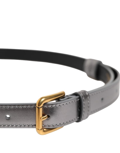 Dolce &amp; Gabbana zilveren metalen tailleband met gegraveerd logo