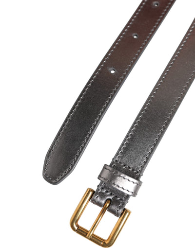 Dolce &amp; Gabbana zilveren metalen tailleband met gegraveerd logo