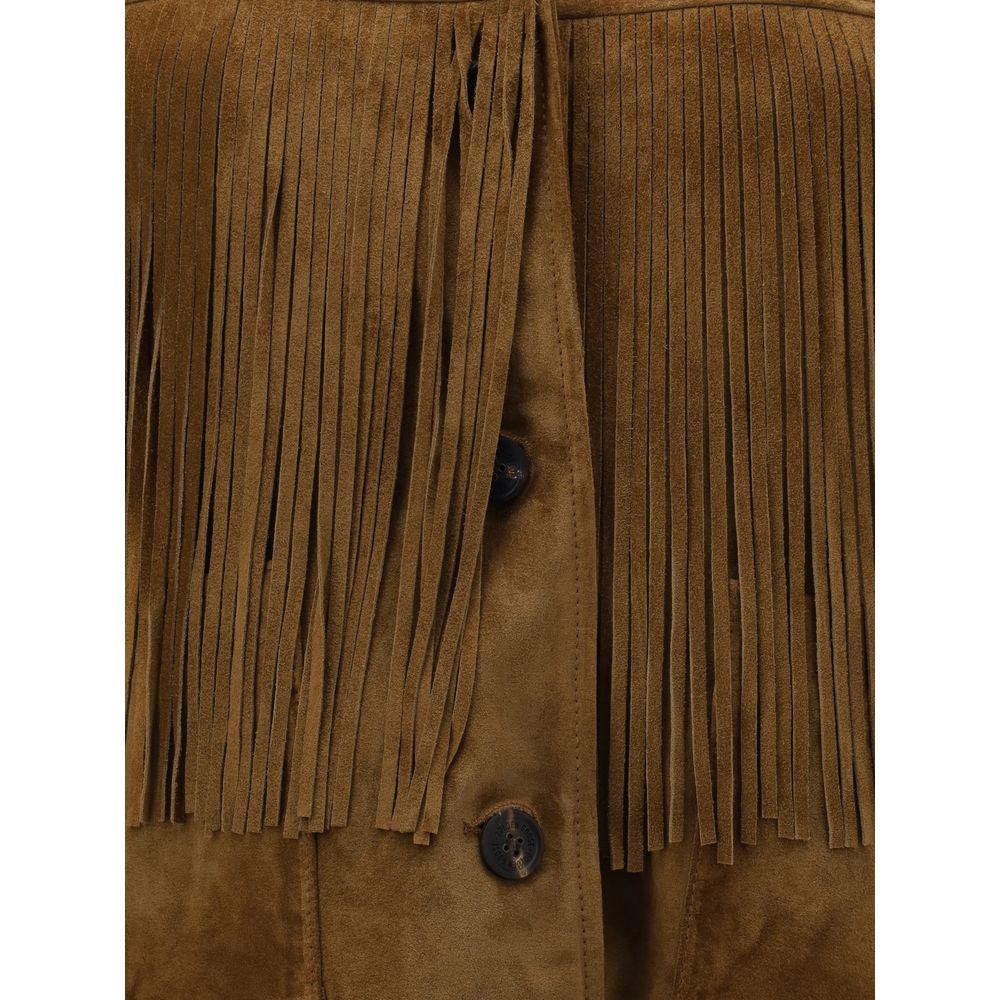 Veste en daim Golden Goose à franges