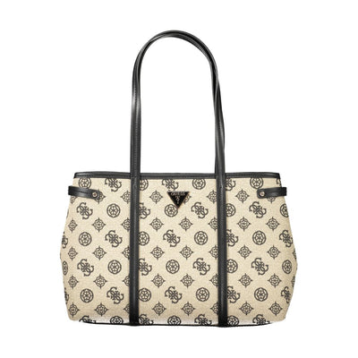 Sac à main Guess Jeans en coton beige pour femme