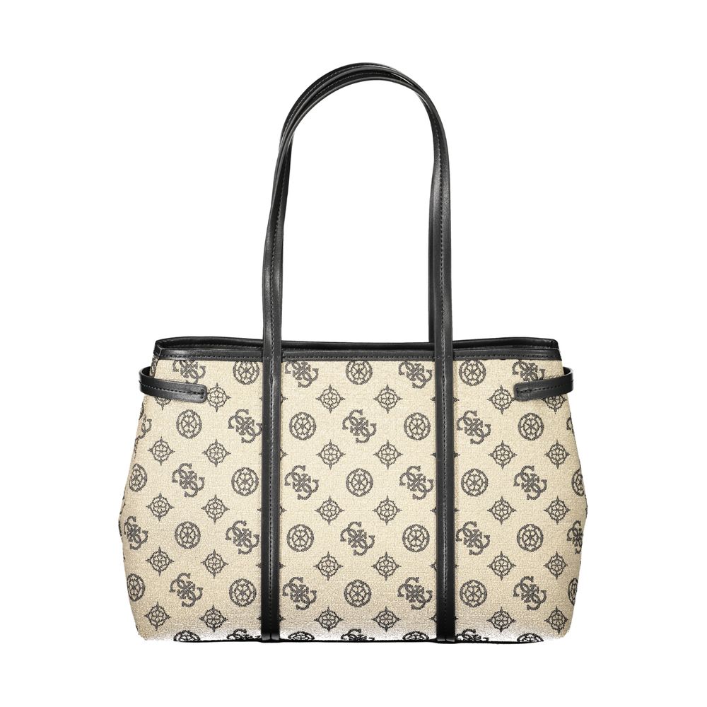 Sac à main Guess Jeans en coton beige pour femme
