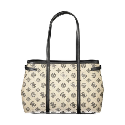 Sac à main Guess Jeans en coton beige pour femme