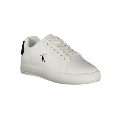 Baskets Calvin Klein en cuir blanc pour homme
