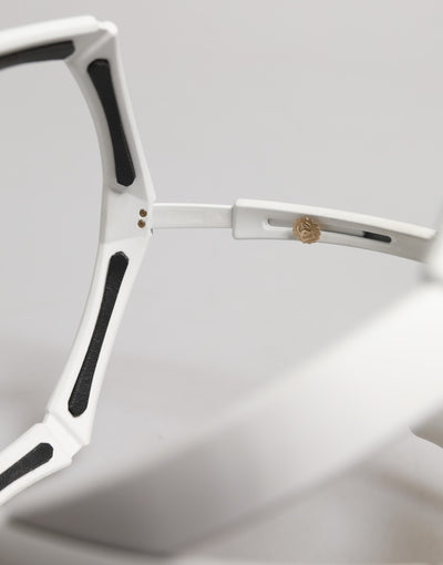 Dolce &amp; Gabbana Witte Acetaat Next Generation Mask Eyewear Zonnebril