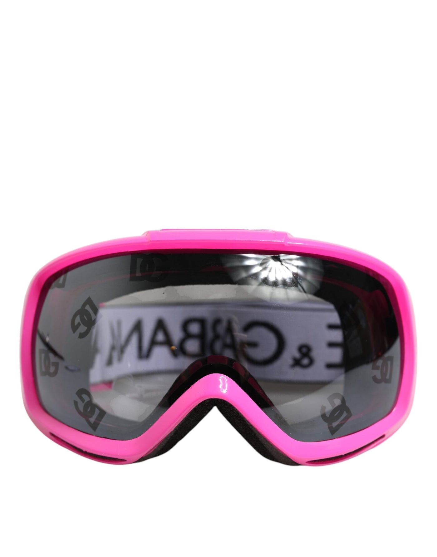 Dolce &amp; Gabbana Fuchsia Roze Logo Skibril DG6182 Masker Zonnebril