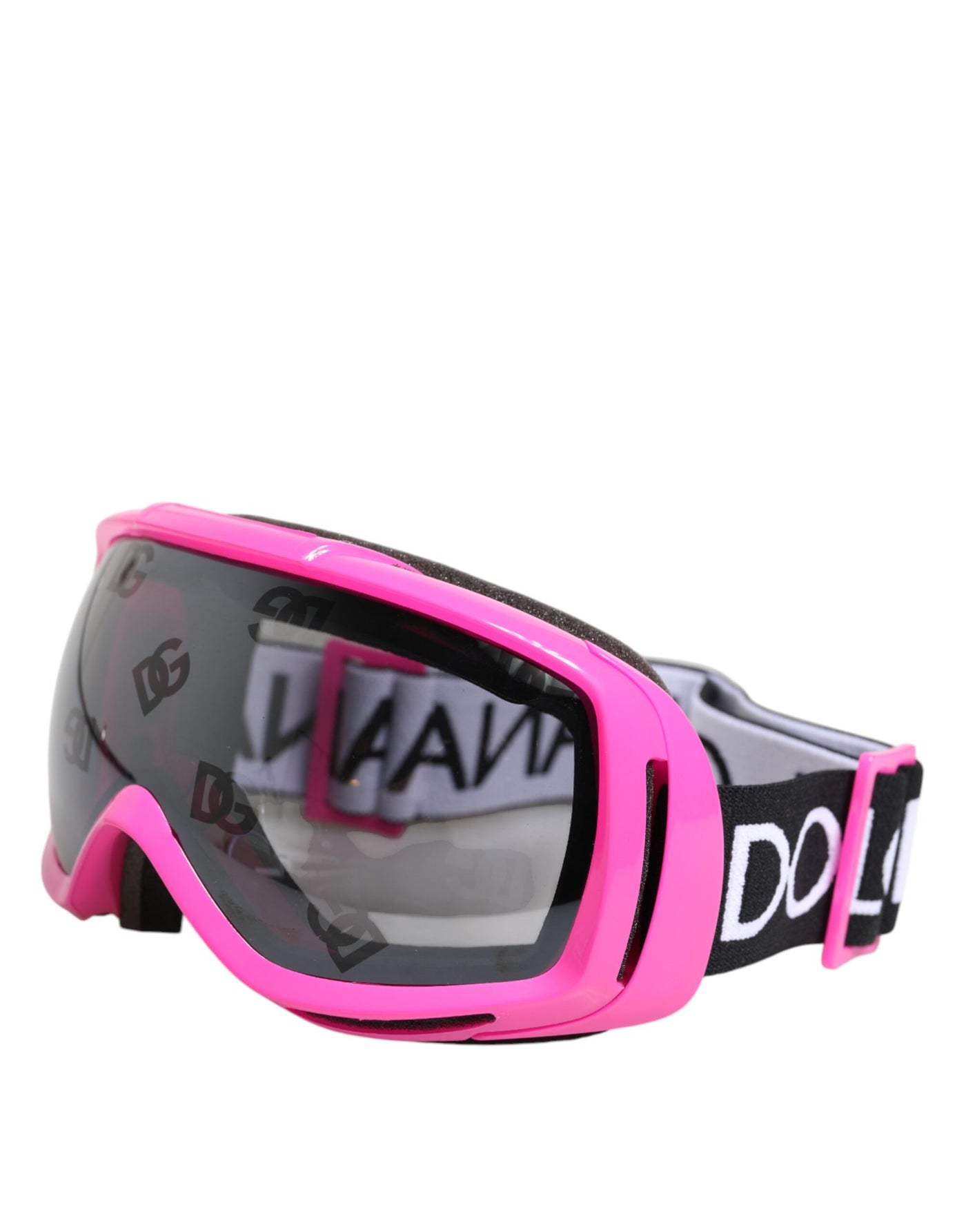 Dolce &amp; Gabbana Fuchsia Roze Logo Skibril DG6182 Masker Zonnebril