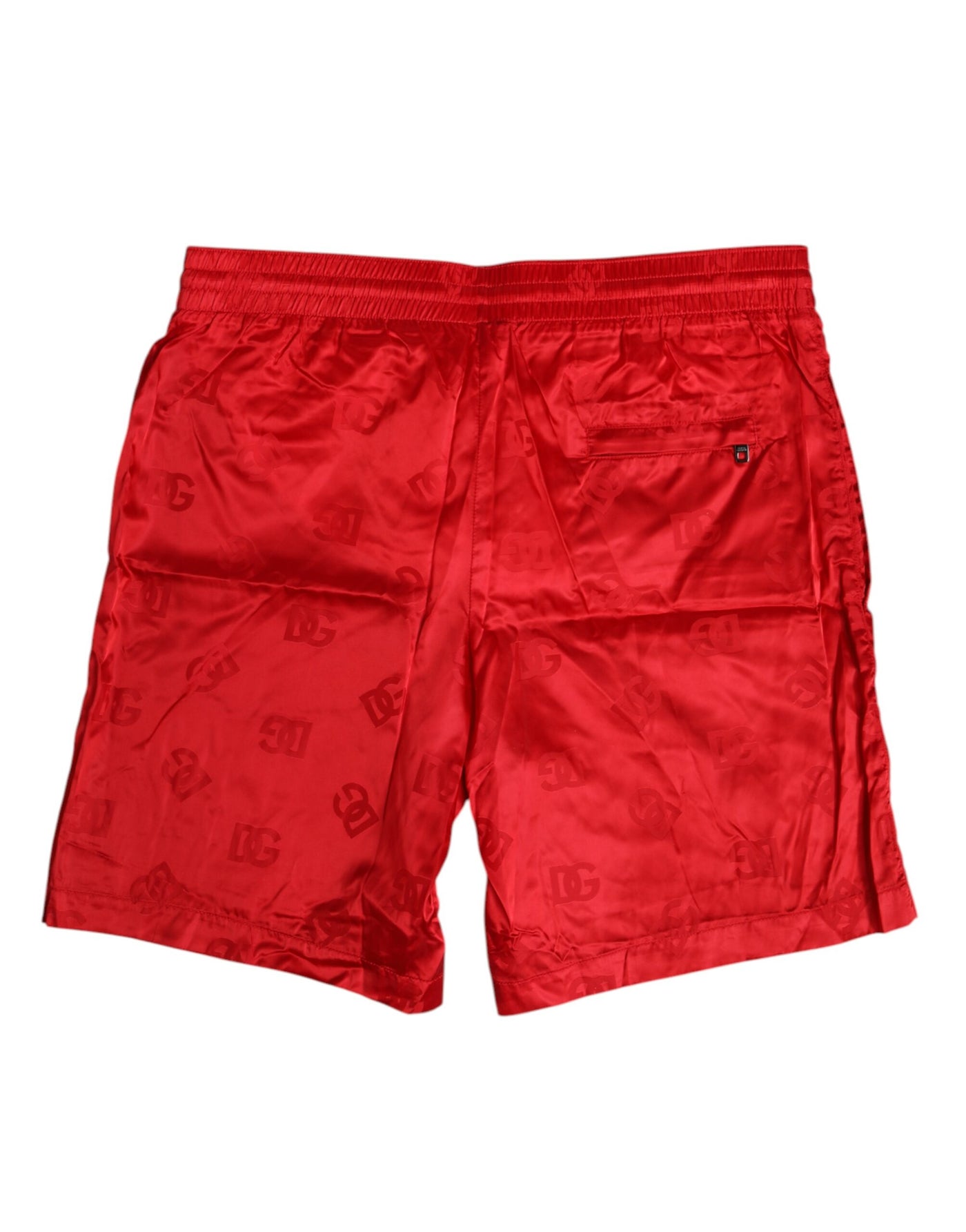 Dolce &amp; Gabbana Rode Nylon Trekkoord Strandkleding Shorts Badmode