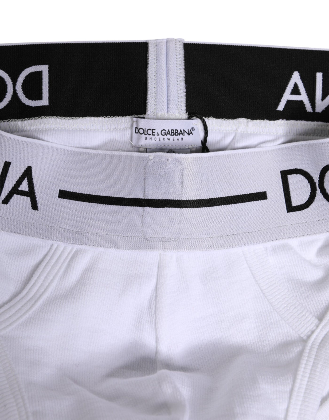 Dolce & Gabbana White Cotton Stretch Regular Brief Underwear