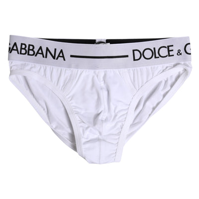 Dolce &amp; Gabbana Witte Katoenen Stretch Regular Slip Ondergoed