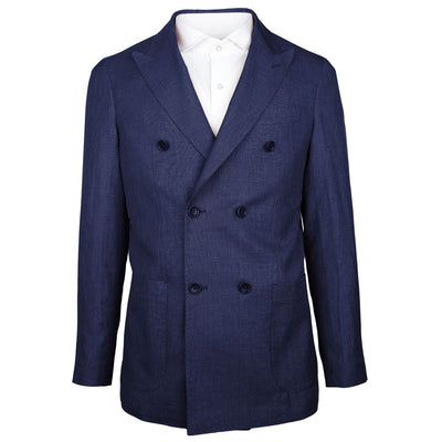 Made in Italy Blue Linen Blazer