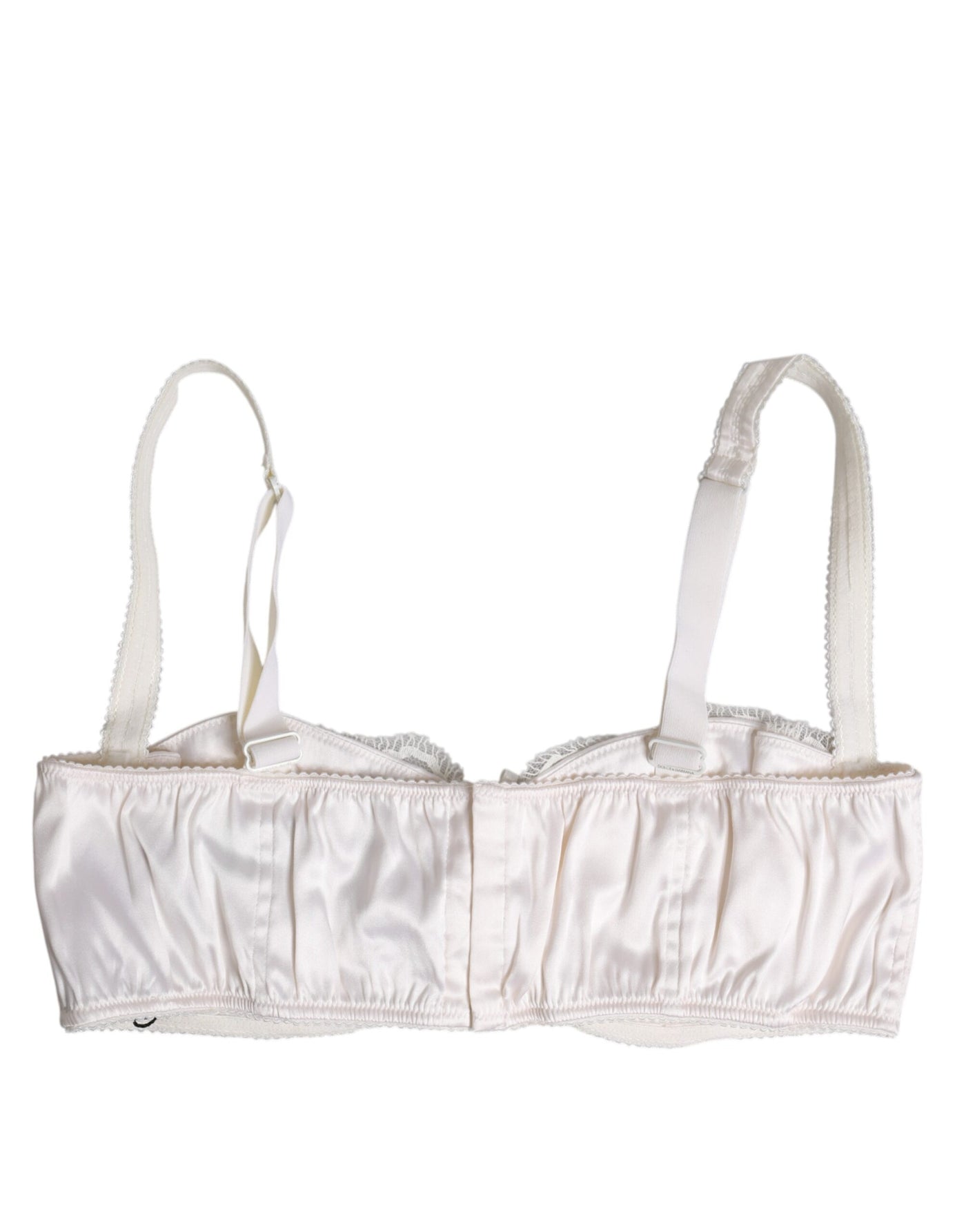 Soutien-gorge balconnet à armatures en soie blanche Dolce &amp; Gabbana