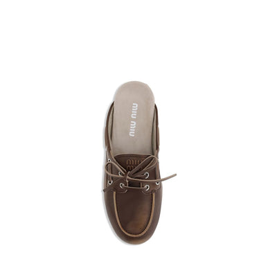 Miu Miu leren Sabot loafers