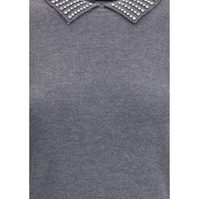 PINKO Trui met strass-versiering op de kraag