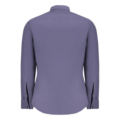 Hugo Boss Blue Cotton Men Shirt