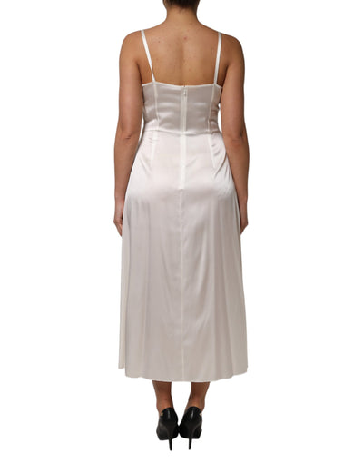 Dolce &amp; Gabbana Witte DG Logo Zijden Nachtkleding