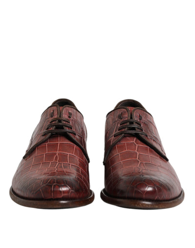 Dolce &amp; Gabbana Burgundy leren veterschoenen