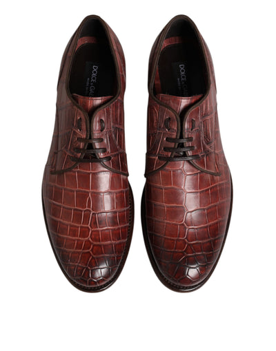 Dolce &amp; Gabbana Burgundy leren veterschoenen