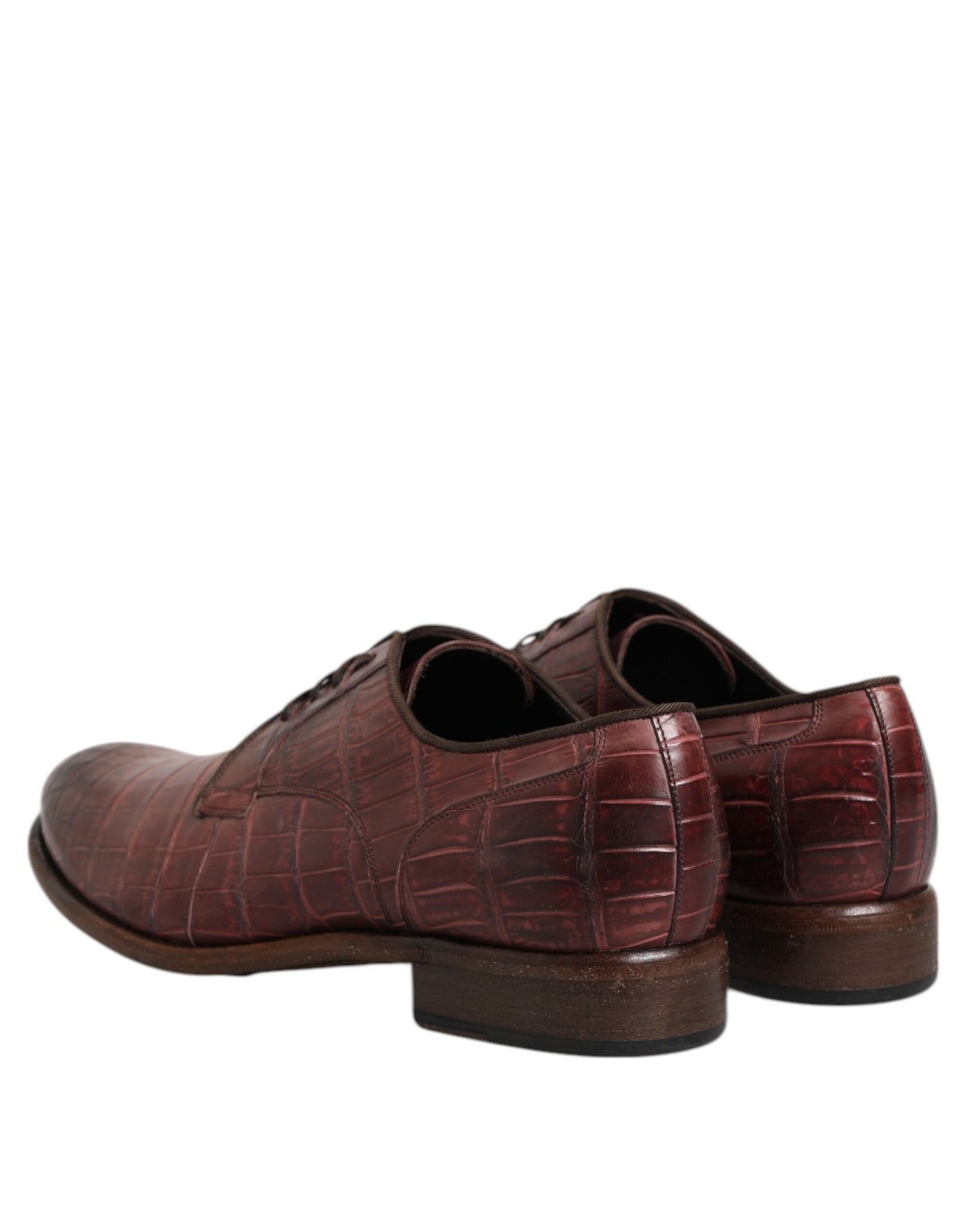 Dolce &amp; Gabbana Burgundy leren veterschoenen