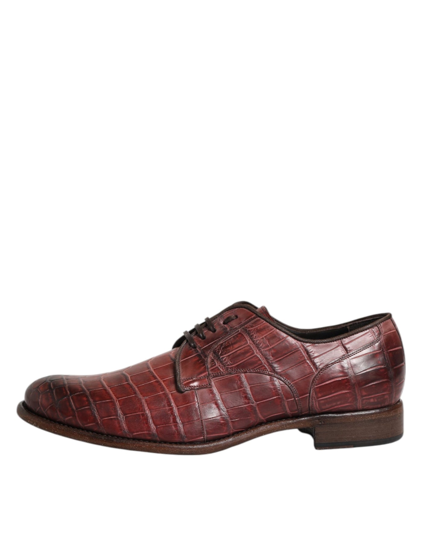 Dolce &amp; Gabbana Burgundy leren veterschoenen