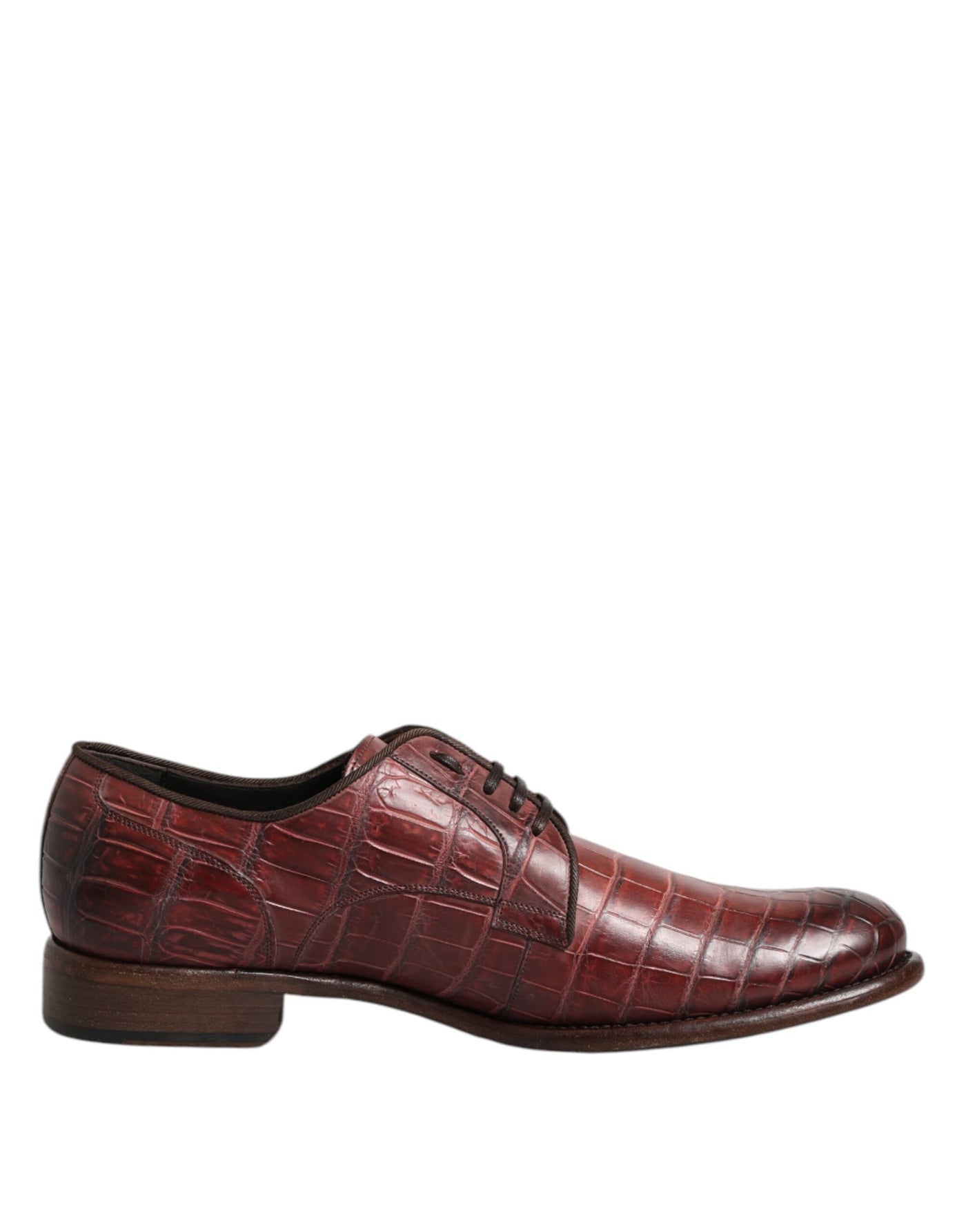 Dolce &amp; Gabbana Burgundy leren veterschoenen