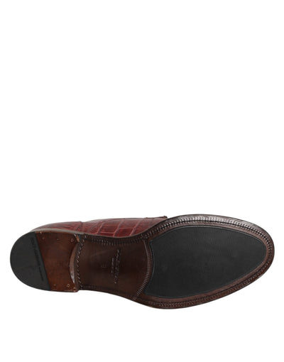 Dolce &amp; Gabbana Burgundy leren veterschoenen