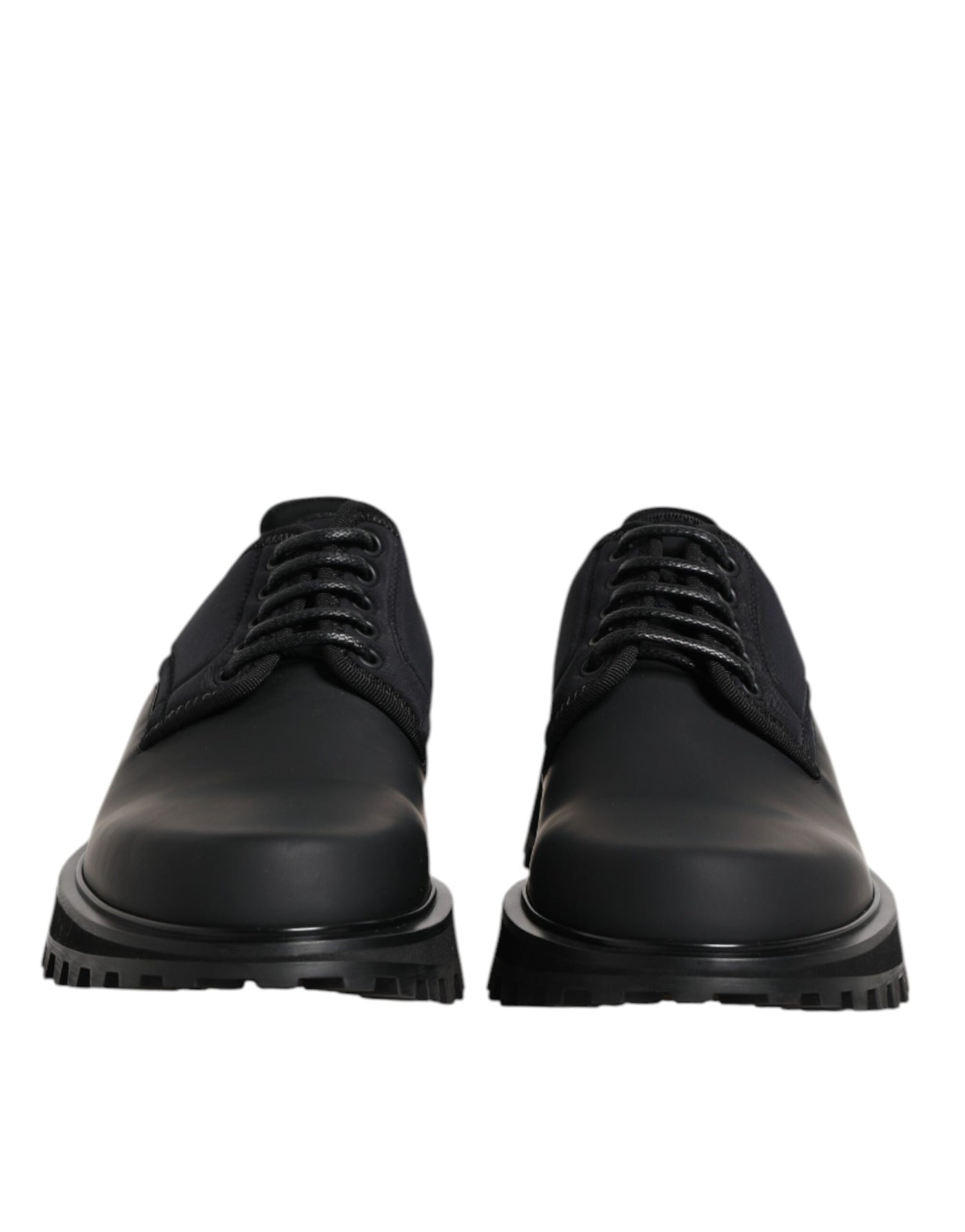 Dolce &amp; Gabbana zwarte leren veterschoenen voor trekking