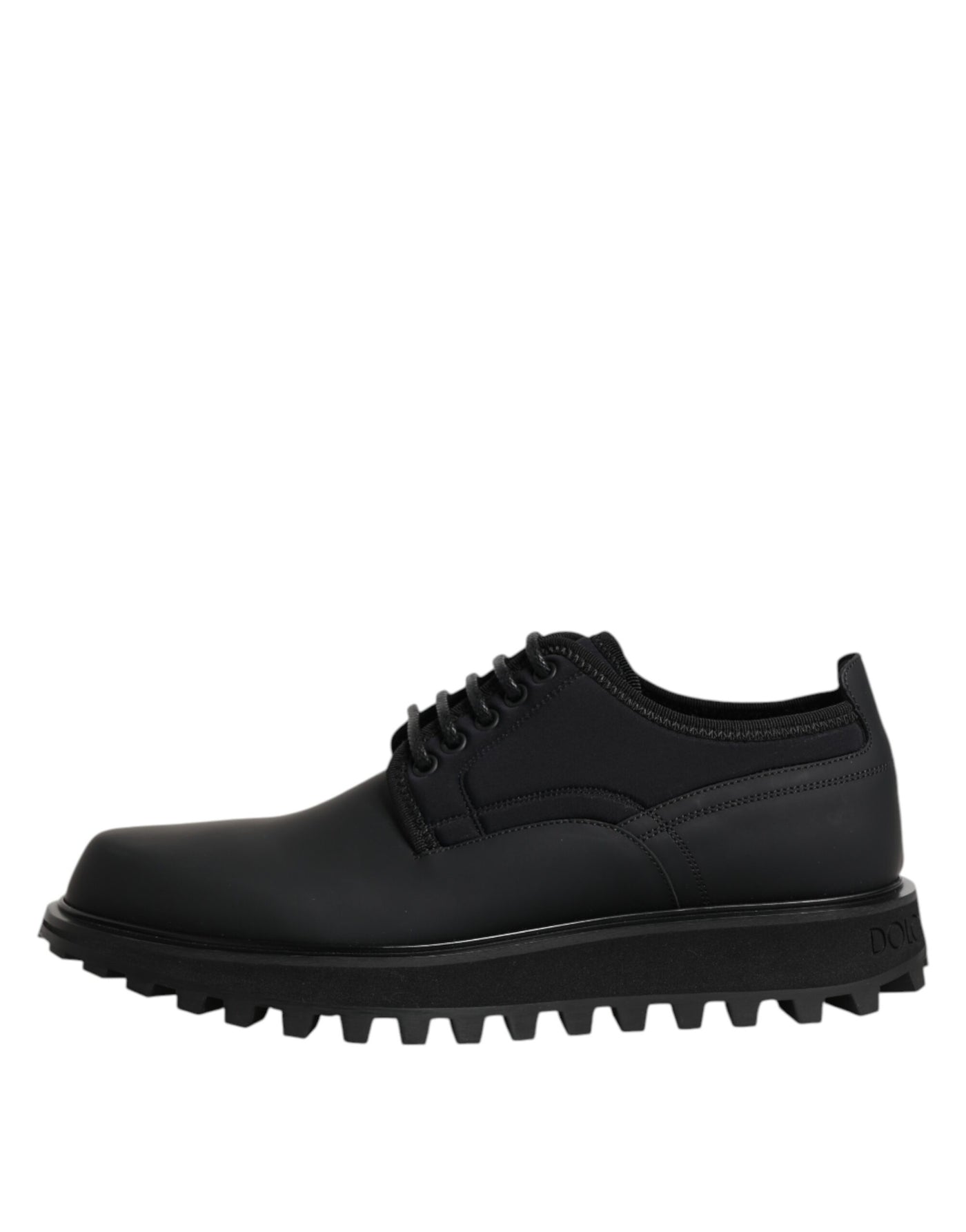 Dolce &amp; Gabbana zwarte leren veterschoenen voor trekking