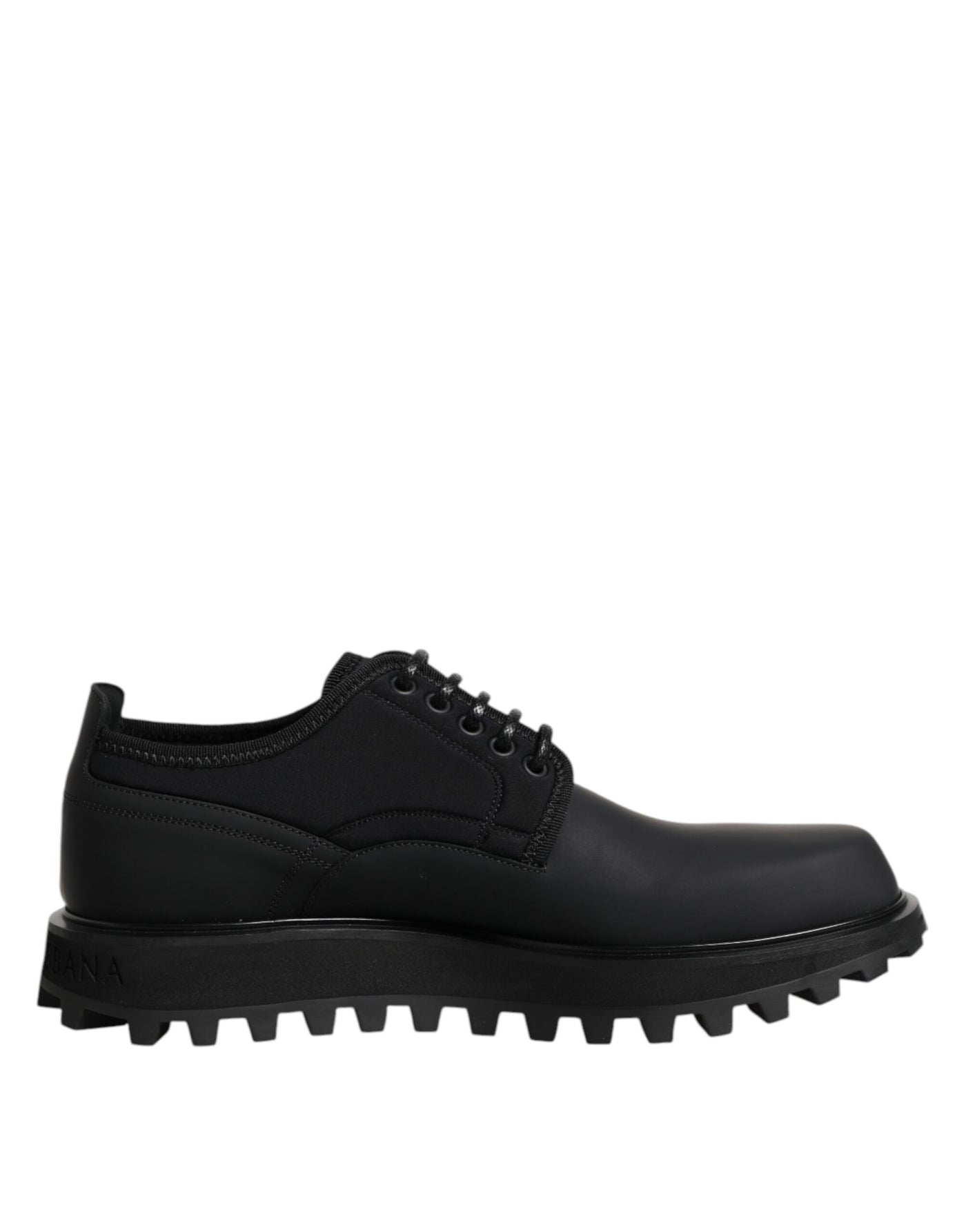 Dolce &amp; Gabbana zwarte leren veterschoenen voor trekking