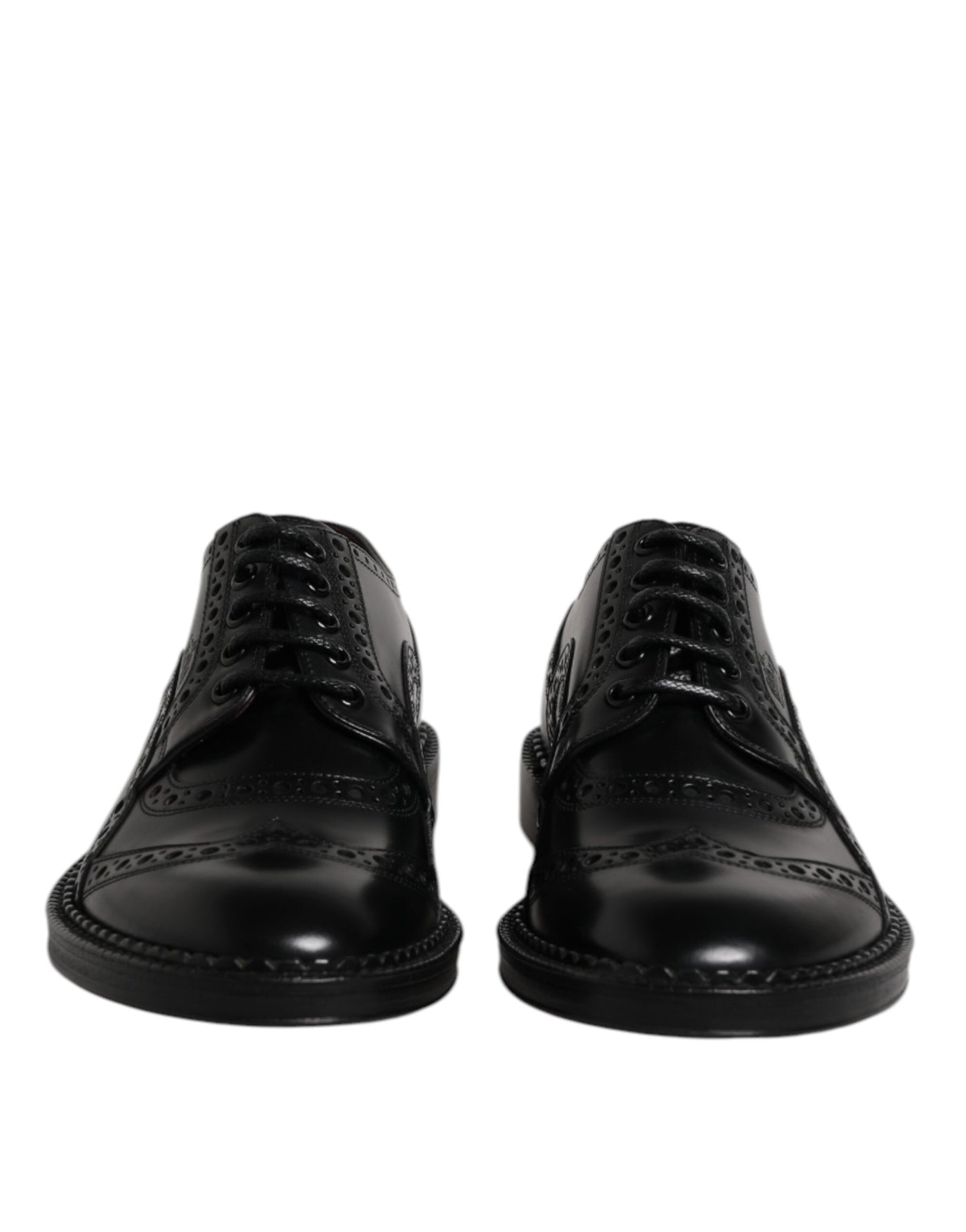 Dolce &amp; Gabbana Zwarte Kalfsleren Derby Formele Schoenen