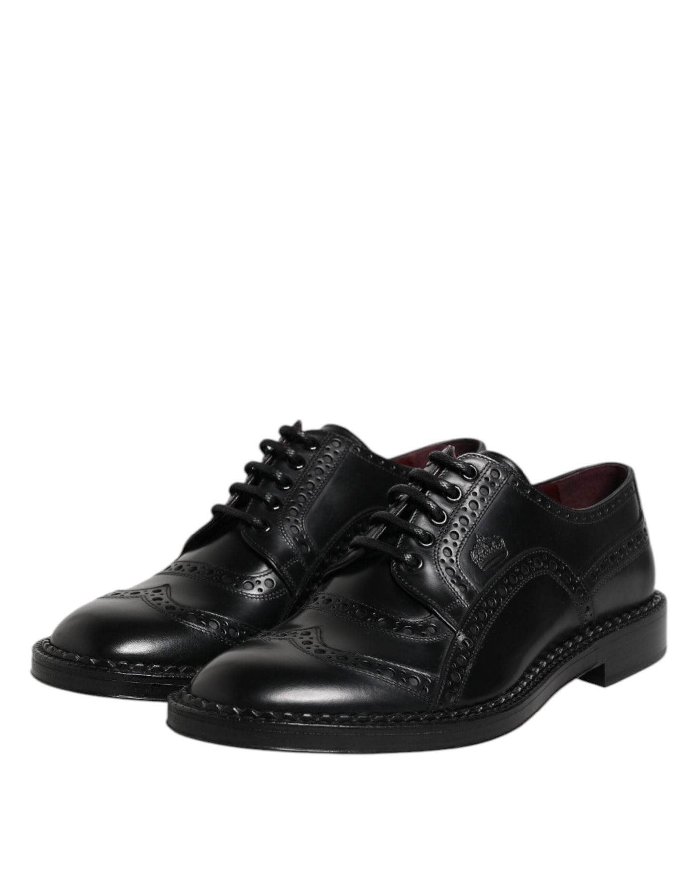 Dolce &amp; Gabbana Zwarte Kalfsleren Derby Formele Schoenen