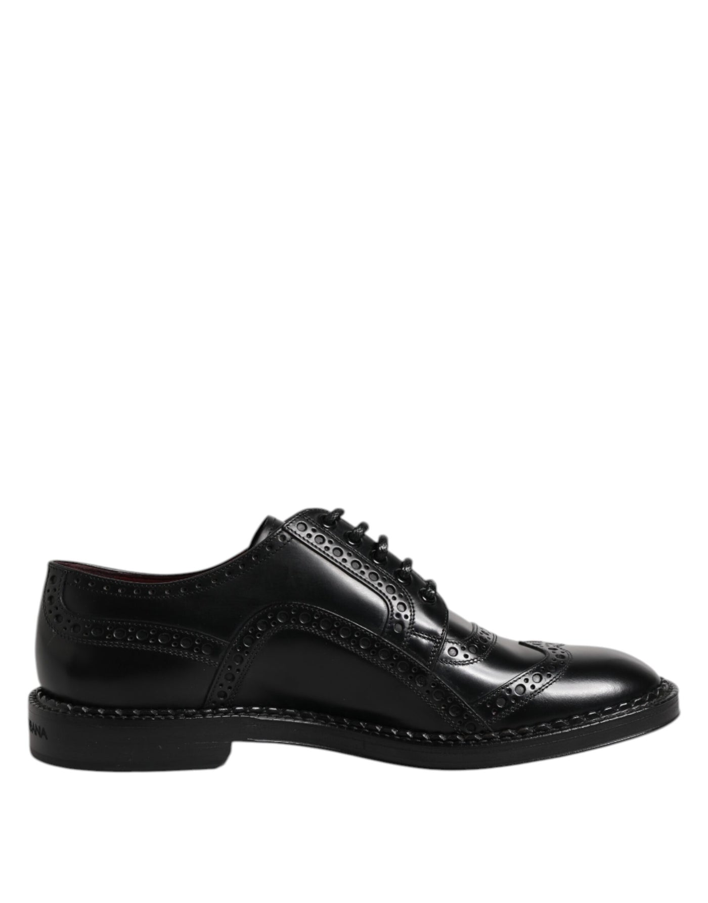 Dolce &amp; Gabbana Zwarte Kalfsleren Derby Formele Schoenen