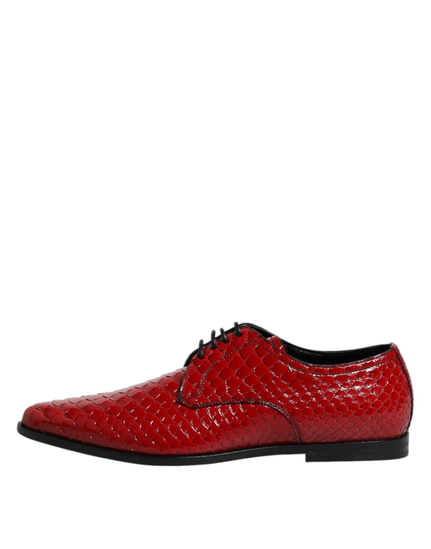 Dolce &amp; Gabbana Rode Exotische Leren Veterschoenen