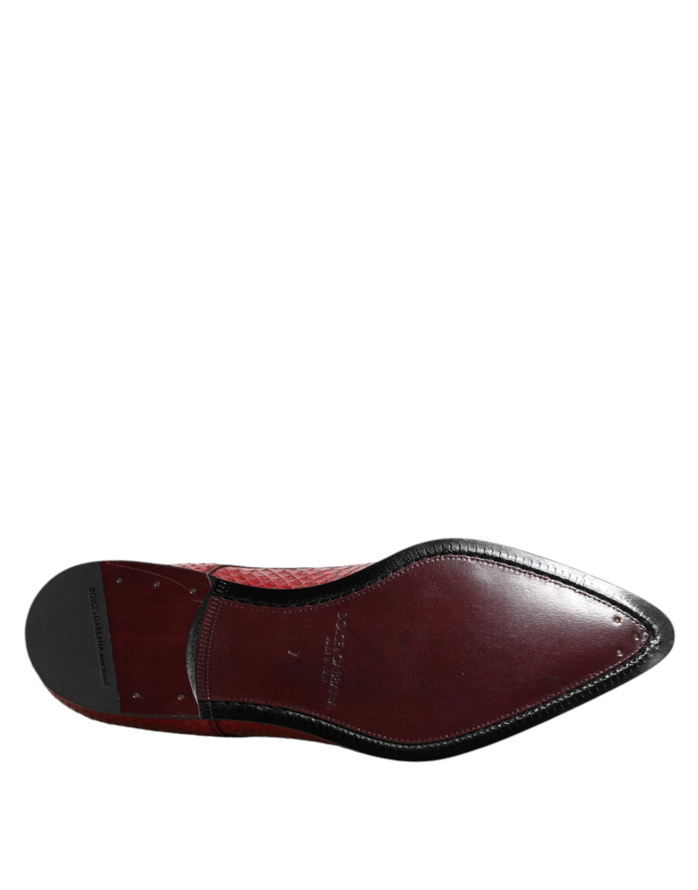 Dolce &amp; Gabbana Rode Exotische Leren Veterschoenen