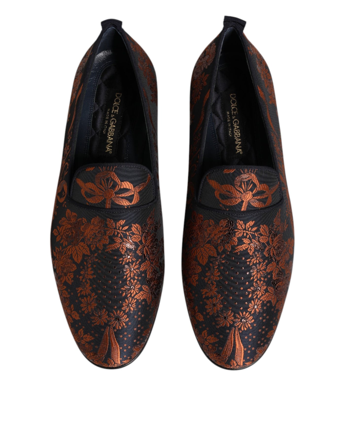 Dolce &amp; Gabbana Zwarte Jacquard Polyester Slip On Loafers Schoenen