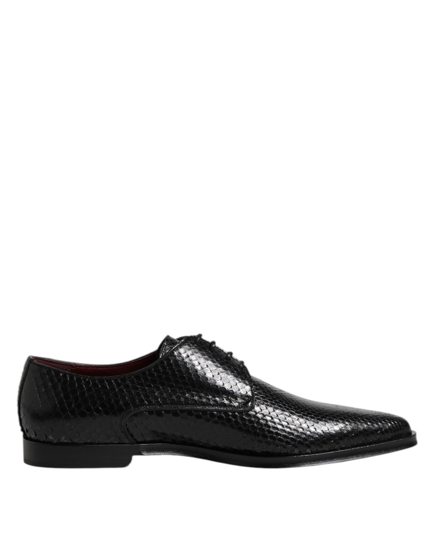 Dolce &amp; Gabbana Zwarte Leren Veterschoenen Heren Derby Schoenen