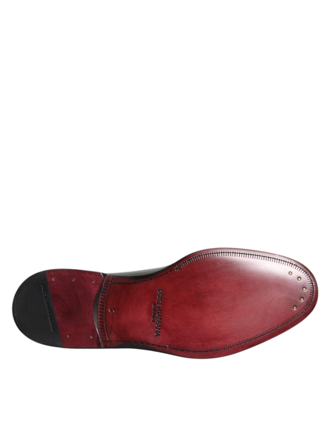 Dolce &amp; Gabbana Zwarte Kalfsleren Veterschoenen Derby Schoenen