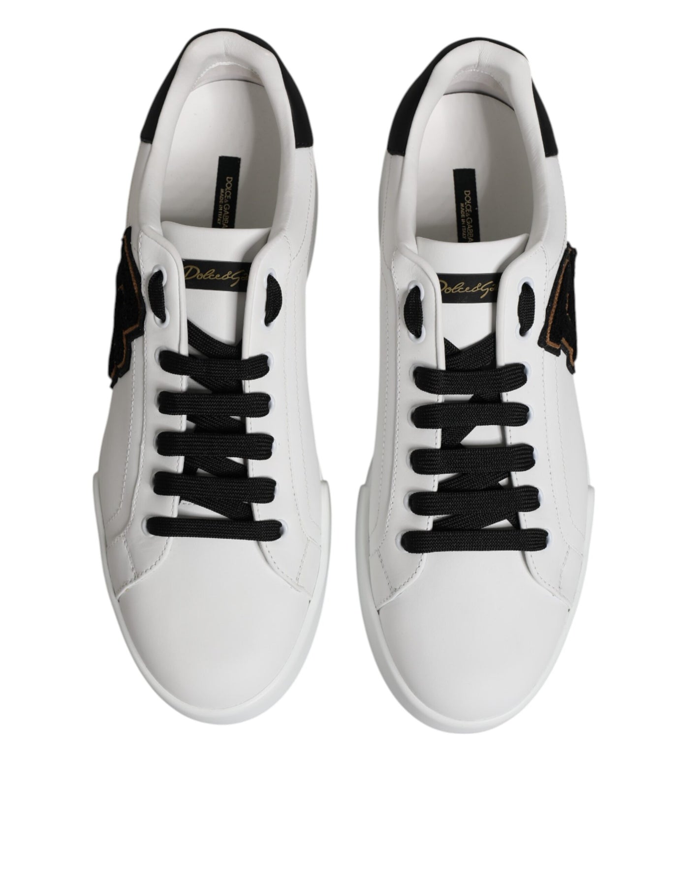 Dolce &amp; Gabbana Witte DG Logo Portofino Lage Sneakers Schoenen