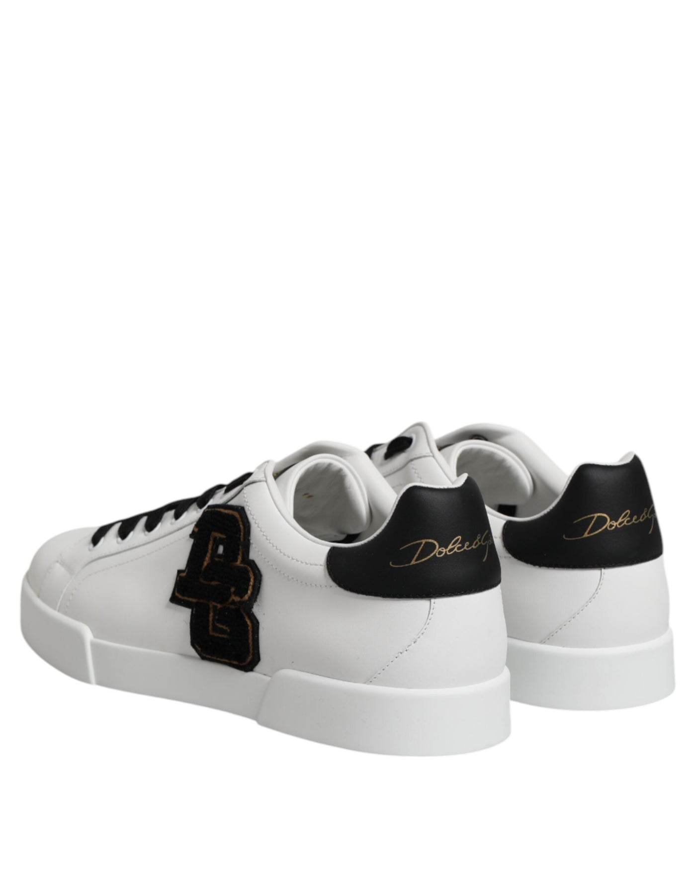 Dolce &amp; Gabbana Witte DG Logo Portofino Lage Sneakers Schoenen
