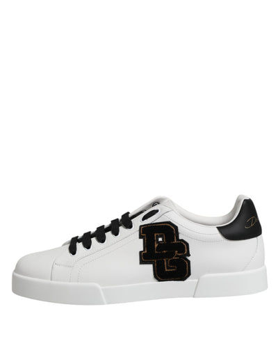 Dolce &amp; Gabbana Witte DG Logo Portofino Lage Sneakers Schoenen