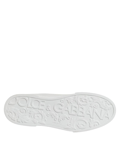 Dolce &amp; Gabbana Witte DG Logo Portofino Lage Sneakers Schoenen