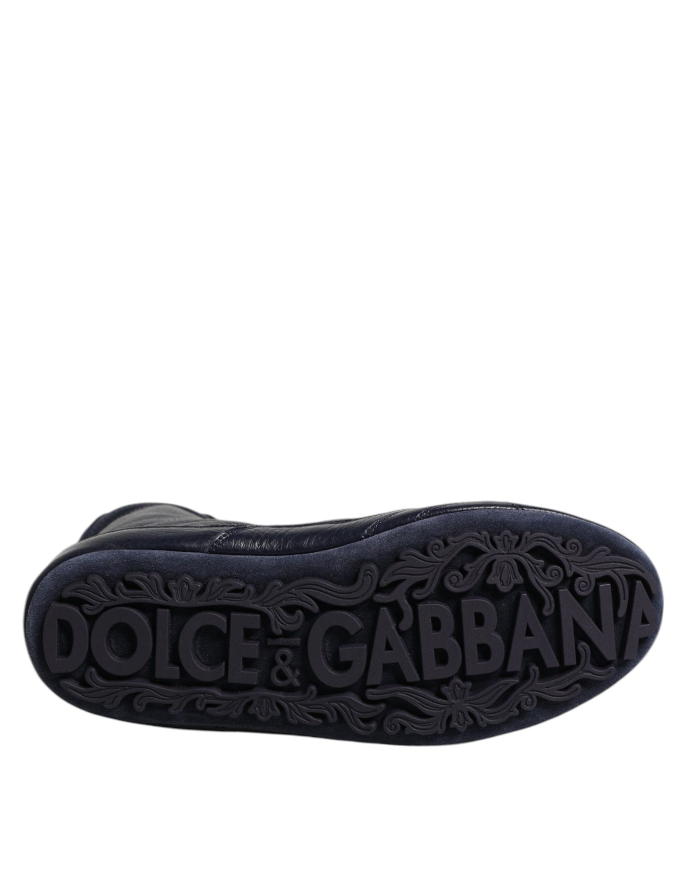 Dolce &amp; Gabbana donkerblauwe leren KING hoge sneakers