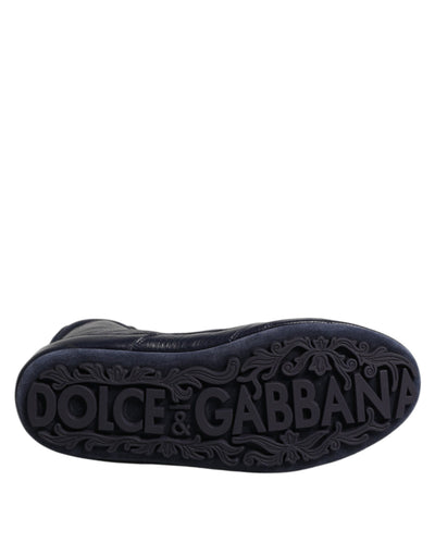Dolce &amp; Gabbana donkerblauwe leren KING hoge sneakers