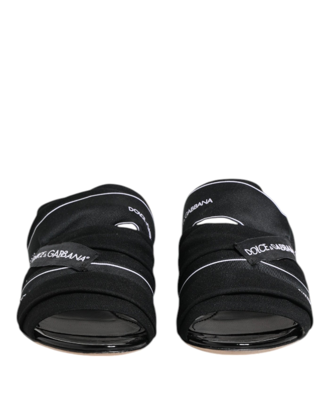 Dolce &amp; Gabbana Zwarte Slides Slip On Sandalen Schoenen