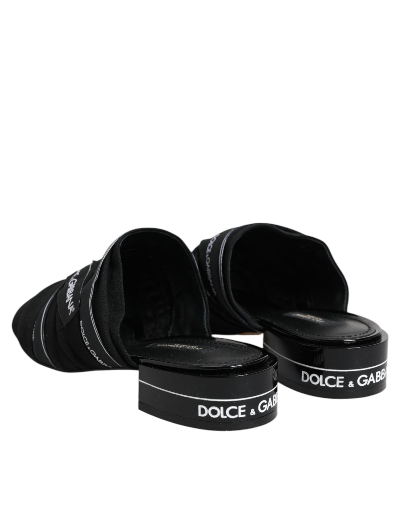 Dolce &amp; Gabbana Zwarte Slides Slip On Sandalen Schoenen