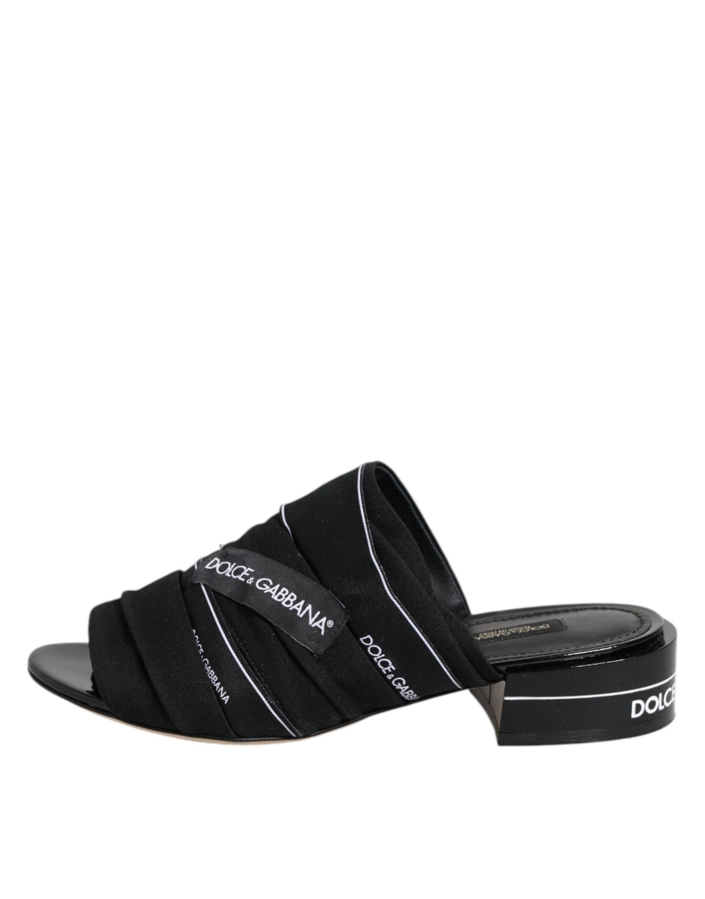 Dolce &amp; Gabbana Zwarte Slides Slip On Sandalen Schoenen