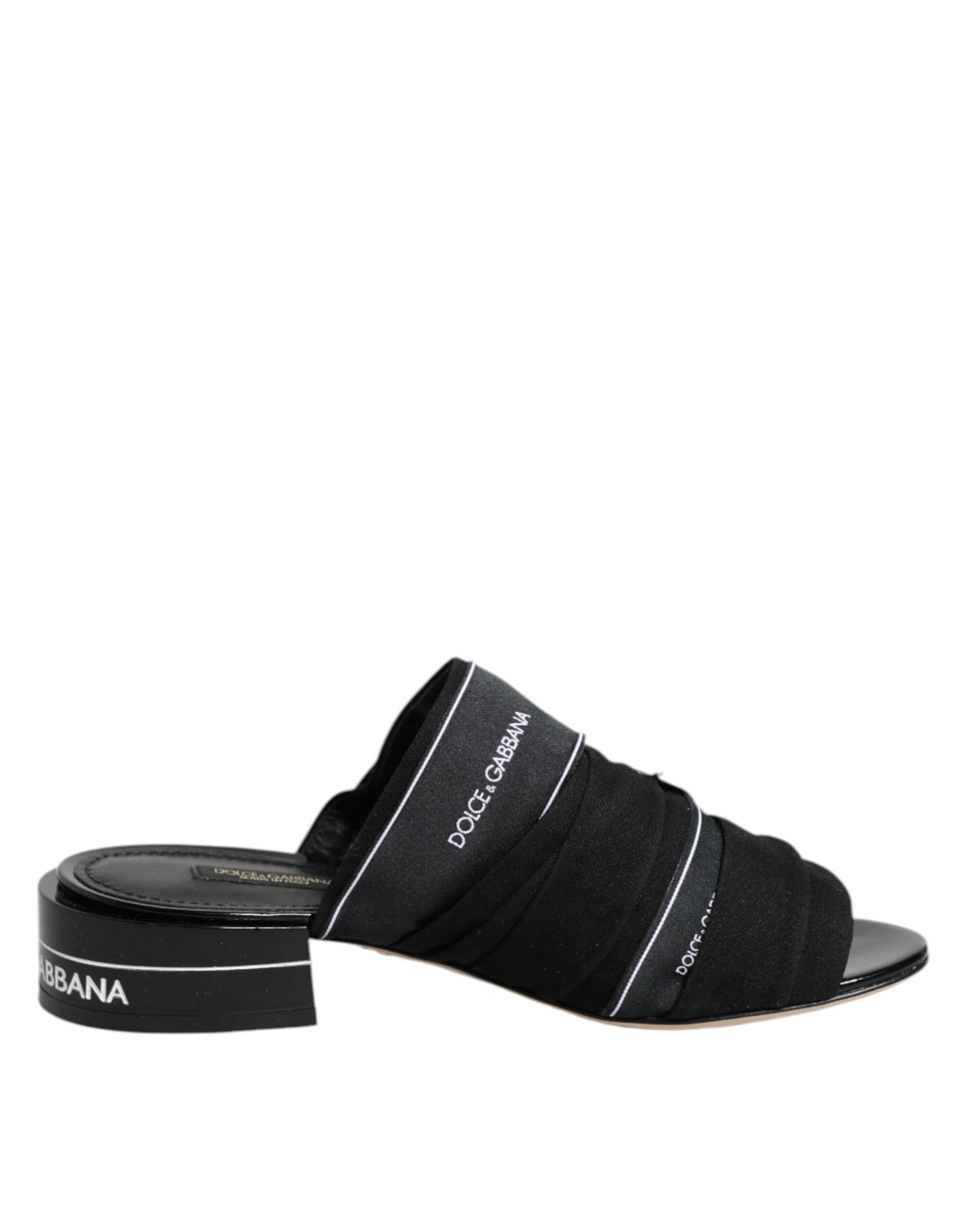 Dolce &amp; Gabbana Zwarte Slides Slip On Sandalen Schoenen