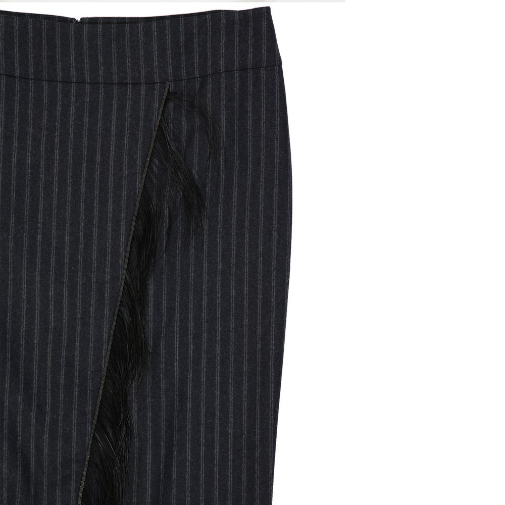 Brunello Cucinelli wollen gestreepte rok