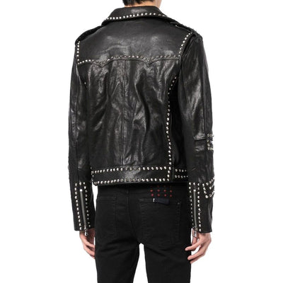 Veste en cuir cloutée Céline
