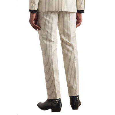 Pantalon rayé en laine Celine